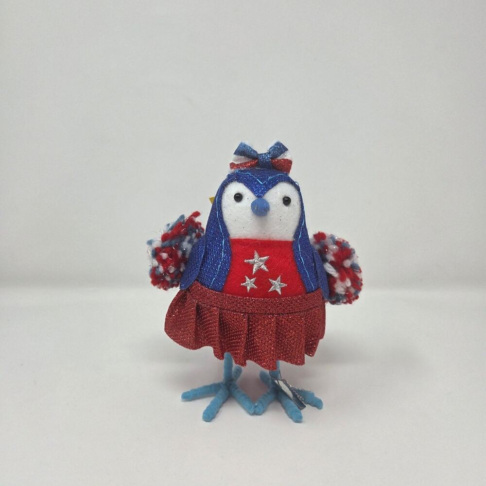 "Cheery" 4th of July Patriotic Felt Fabric Bird